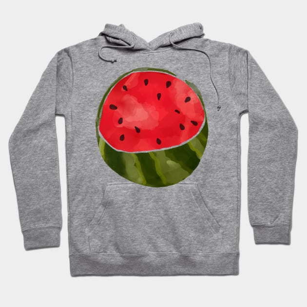 Watercolor Watermelon Hoodie by MutchiDesign